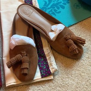Tory Burch - Brown Slipper Loafer Mule Tassel Sz 8